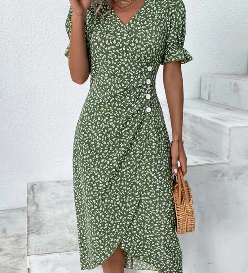 Ellaine™ - Vestido de verano floral que disimula el abdomen