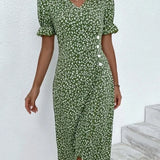 Giselle™ - Vestido floral con escote en V