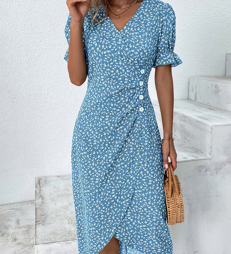 Ellaine™ - Vestido de verano floral que disimula el abdomen