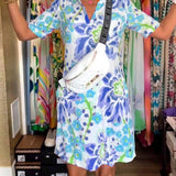 Federica™ - Vestido con mangas cortas y estampado floral