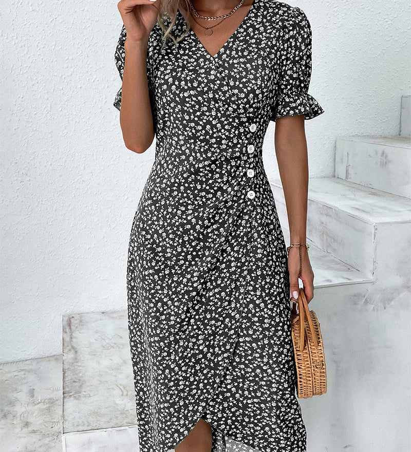 Ellaine™ - Vestido de verano floral que disimula el abdomen