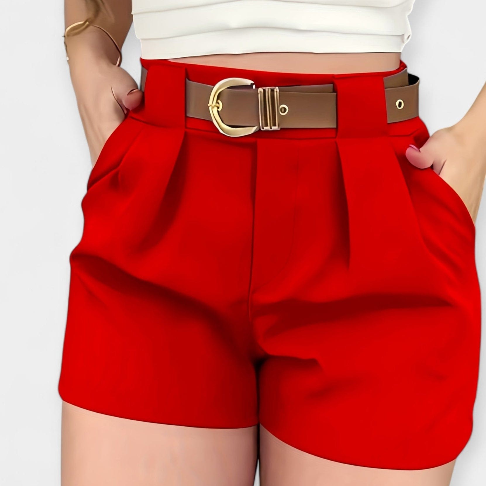 Jana | Pantalones Cortos con Cintura Alta