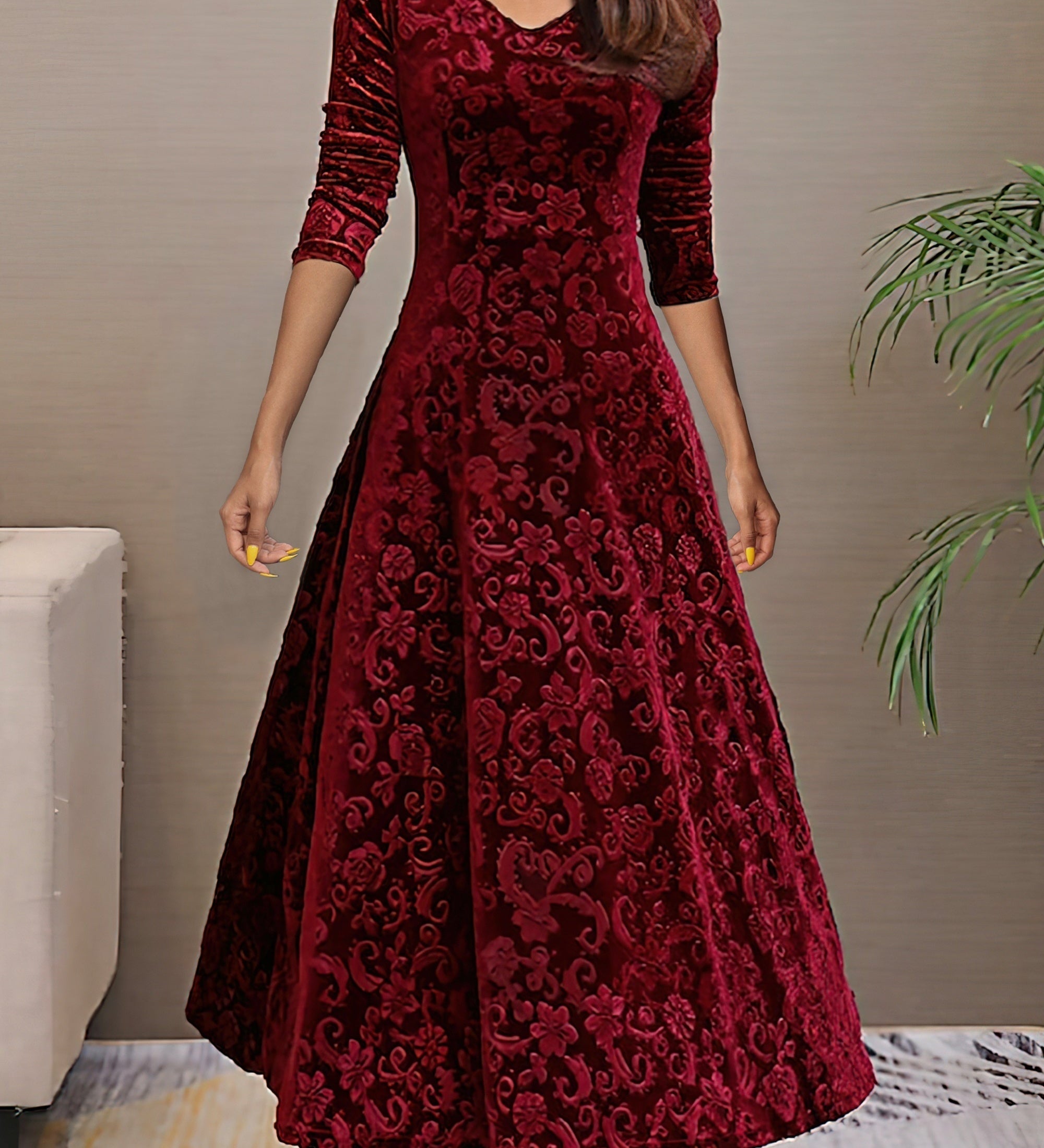 Nancy | Vestido de fiesta de terciopelo lujoso
