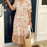 Keisha | Vestido floral elegante con escote en V
