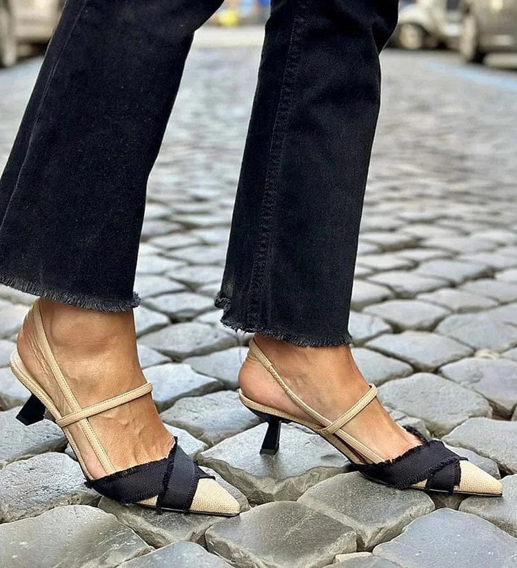 Florette | Elegantes zapatos slingback con tacón