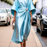 Vestido maxi elegante con brillo