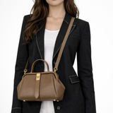 Joanna | Bolso Cruzado Mini Estructurado para Mujer con Asa Superior y Cierre Dorado