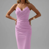 Genevieve | Vestido sin mangas para mujer con escote en forma de corazón y volantes