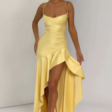 Sienna | Vestido Maxi de Satén con Cuello de Cowl para Mujeres