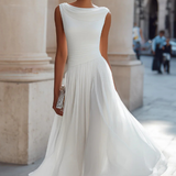 Vivienne | Vestido midi drapeado y plisado para invitadas de boda