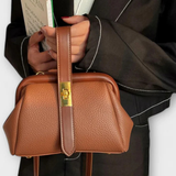 Joanna | Bolso Cruzado Mini Estructurado para Mujer con Asa Superior y Cierre Dorado