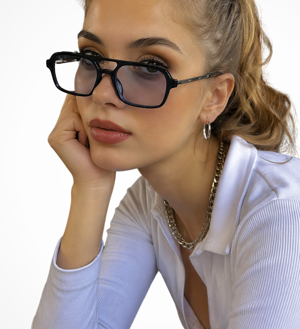 Margaux | Gafas de Sol Aviador Cuadradas Doble Puente para Mujeres