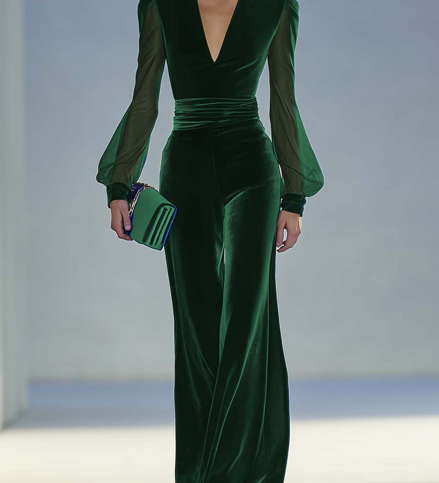 Gunta | Mono Elegante de Tela de Terciopelo