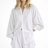Darla | Conjunto de Verano de Camisa de Manga Larga Oversized y Pantalones Cortos a Juego para Mujeres