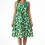 Amelia | Vestido midi de playa Boho sin mangas con escote en V para mujer