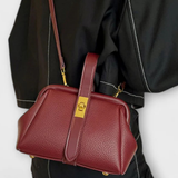 Joanna | Bolso Cruzado Mini Estructurado para Mujer con Asa Superior y Cierre Dorado
