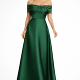 Cordelia | Vestido maxi de satén plisado sin mangas para invitadas de boda