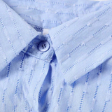 Darla | Conjunto de Verano de Camisa de Manga Larga Oversized y Pantalones Cortos a Juego para Mujeres