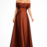 Cordelia | Vestido maxi de satén plisado sin mangas para invitadas de boda