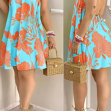 Elara | Vestido mini de mujer con cuello halter y espalda descubierta