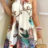 Elara | Vestido mini de mujer con cuello halter y espalda descubierta