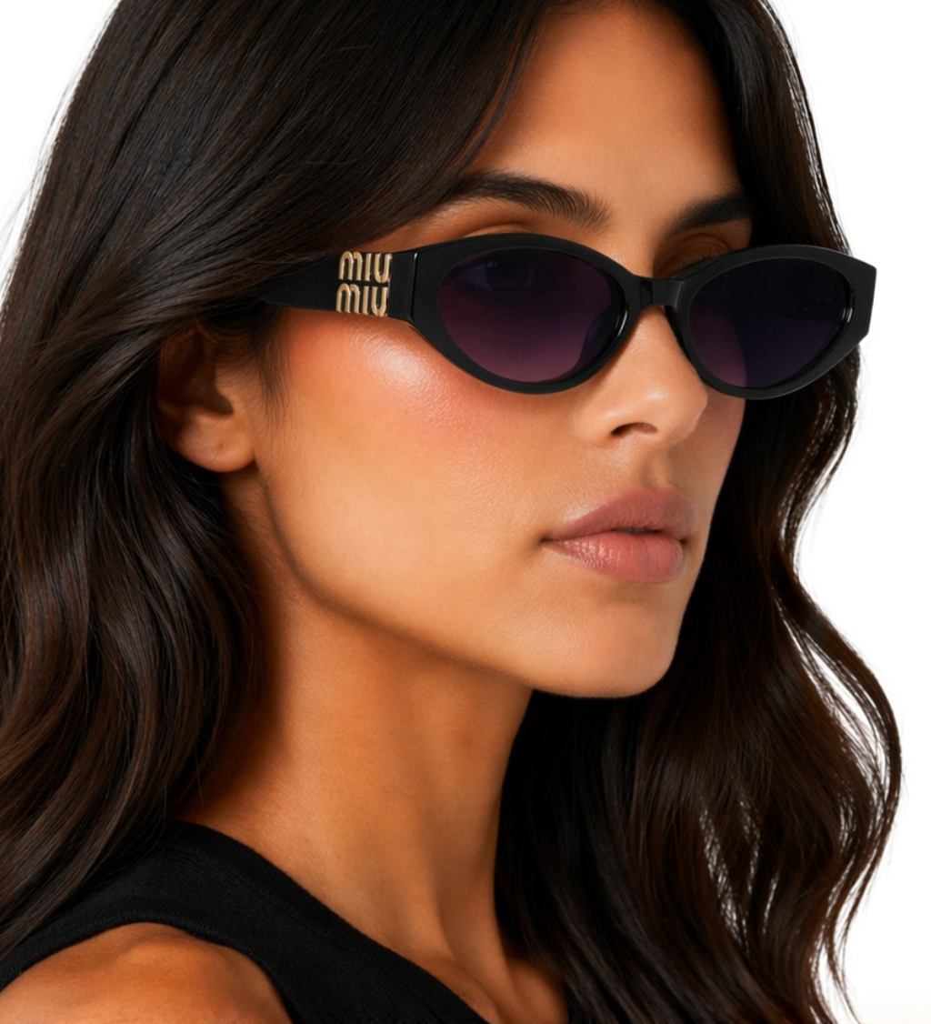 Delphine | Gafas de Sol Ovaladas con Detalle en Oro para Mujeres