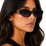 Delphine | Gafas de Sol Ovaladas con Detalle en Oro para Mujeres