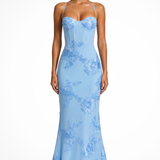 Anastasia | Camiseta de Corsé Bordado Floral para Mujeres, Vestido Maxi para Invitadas de Boda
