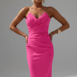 Genevieve | Vestido sin mangas para mujer con escote en forma de corazón y volantes