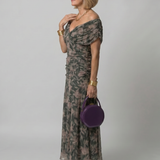 Calen | Vestido midi elegante con hombros descubiertos y diseño fluido