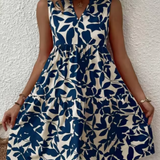 Amelia | Vestido midi de playa Boho sin mangas con escote en V para mujer