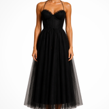 Florencia | Vestido midi de tul con corsé para invitadas de boda