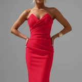 Genevieve | Vestido sin mangas para mujer con escote en forma de corazón y volantes