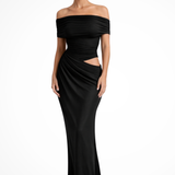 Rhiannon | Vestido maxi sin mangas para bodas con escote