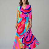 Andrea™ | Vestido Midi con Escote Cruzado