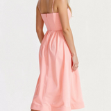 Aurevia | Vestido midi de invitada de boda estilo Ascot para mujer