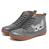 Caroline - Botas elegantes com motivo de gato para mulher