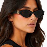 Delphine | Gafas de Sol Ovaladas con Detalle en Oro para Mujeres