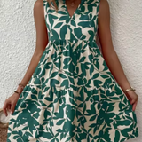 Amelia | Vestido midi de playa Boho sin mangas con escote en V para mujer
