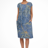 Ivy | Vestido de verano holgado para mujer con estampado botánico