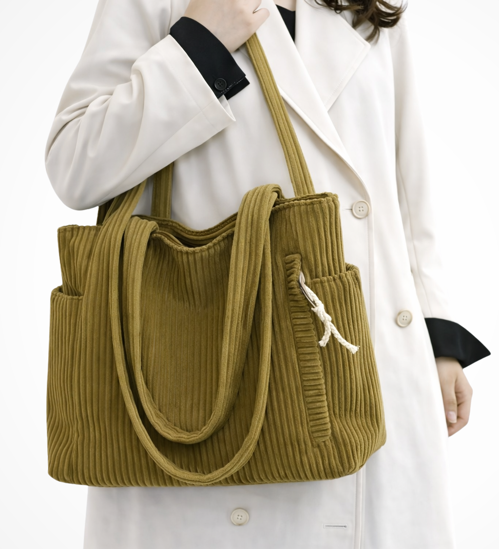 Cordelia | Bolsa Tote de Pana para Mujeres