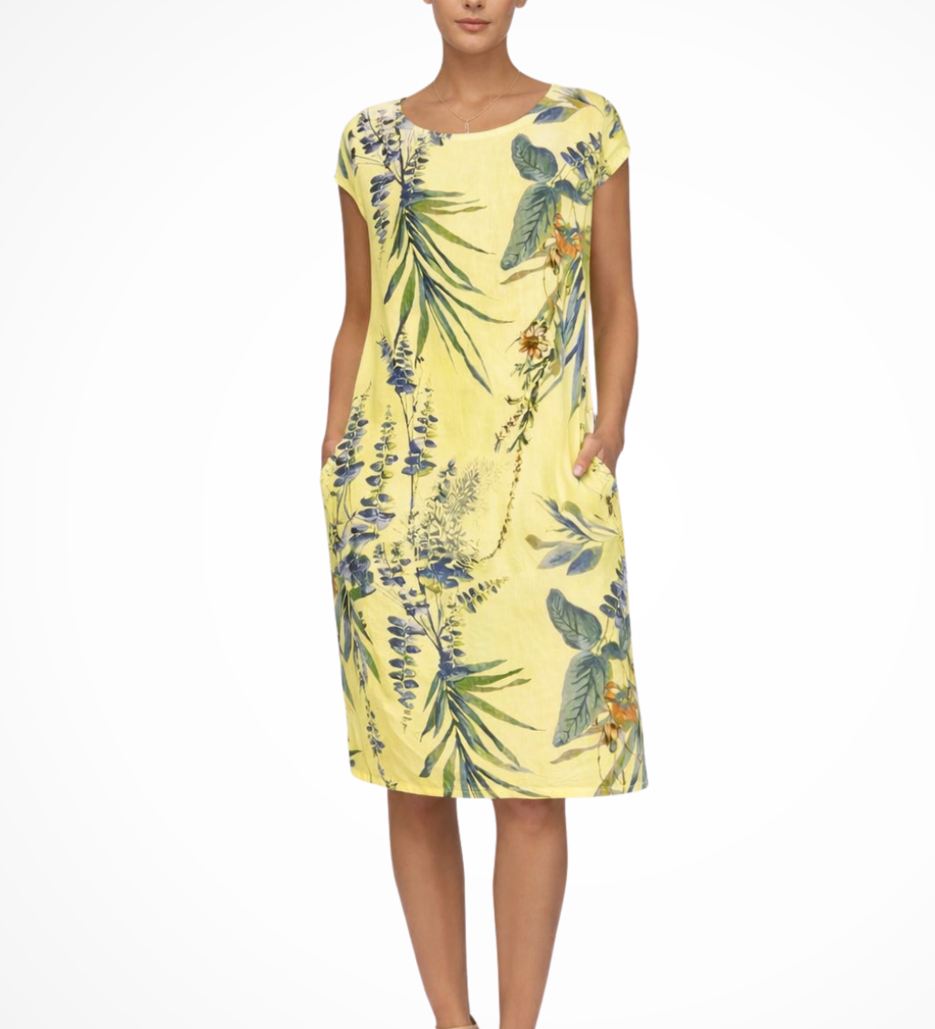 Ivy | Vestido de verano holgado para mujer con estampado botánico