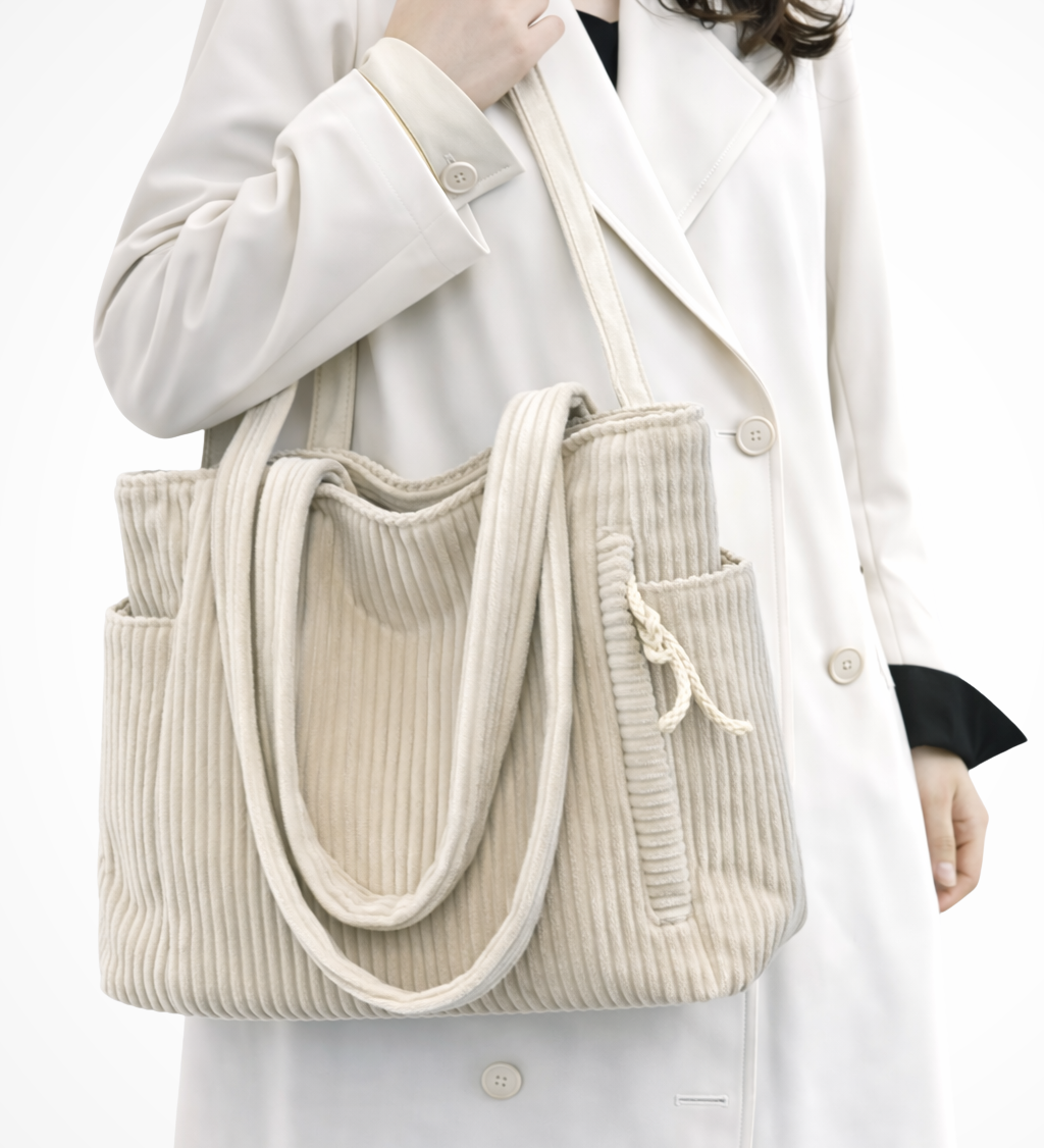 Cordelia | Bolsa Tote de Pana para Mujeres