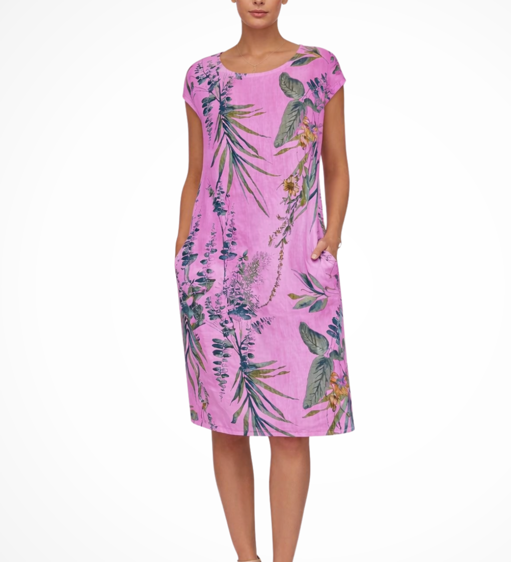 Ivy | Vestido de verano casual para mujer con estampado botánico