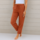 Sara | Pantalones de lino de alta calidad con forro elástico