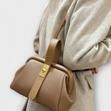 Joanna | Bolso Cruzado Mini Estructurado para Mujer con Asa Superior y Cierre Dorado