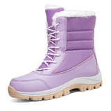 Yasmine - Botas de neve de veludo quentes e impermeáveis para mulheres