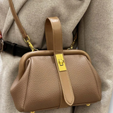 Joanna | Bolso Cruzado Mini Estructurado para Mujer con Asa Superior y Cierre Dorado