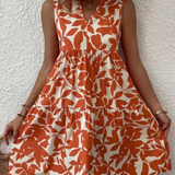 Amelia | Vestido midi de playa Boho sin mangas con escote en V para mujer
