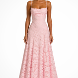 Persefone | Vestido maxi de invitada de boda de brocado floral para mujer